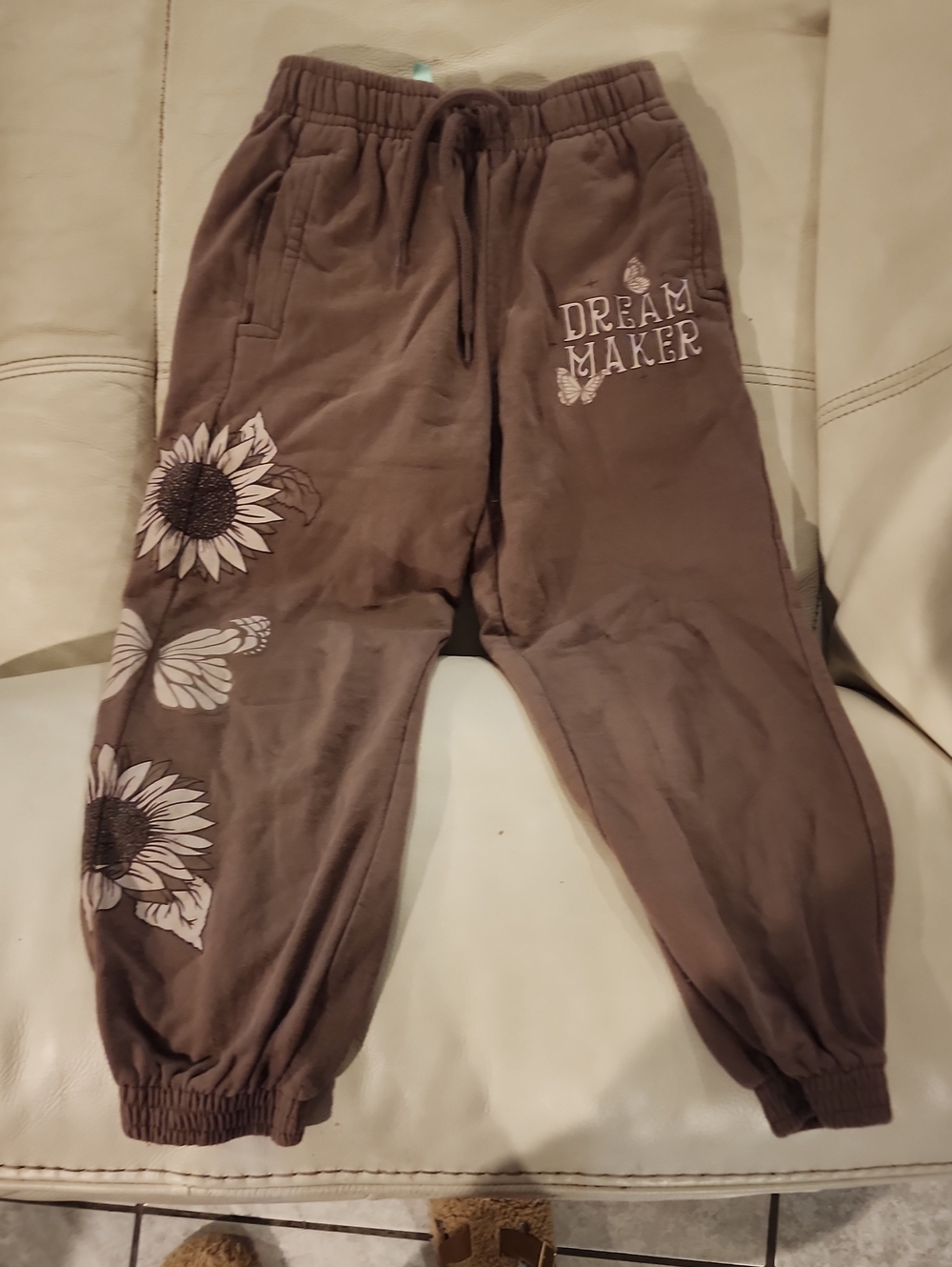 Kids Sunflower Joggers - Brown
